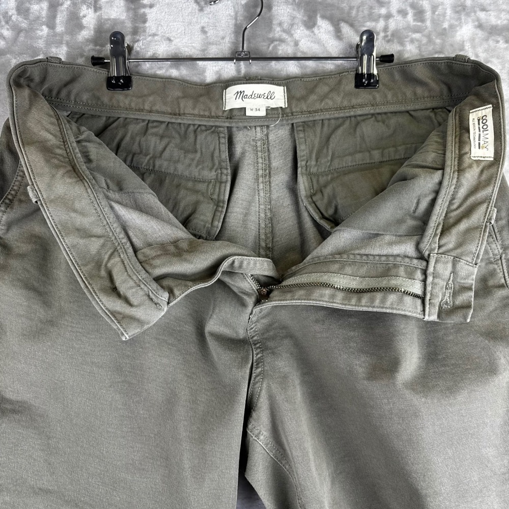Madewell Chino Shorts Mens 34 Olive Green CoolMax All Season (1564) - Picture 2 of 10
